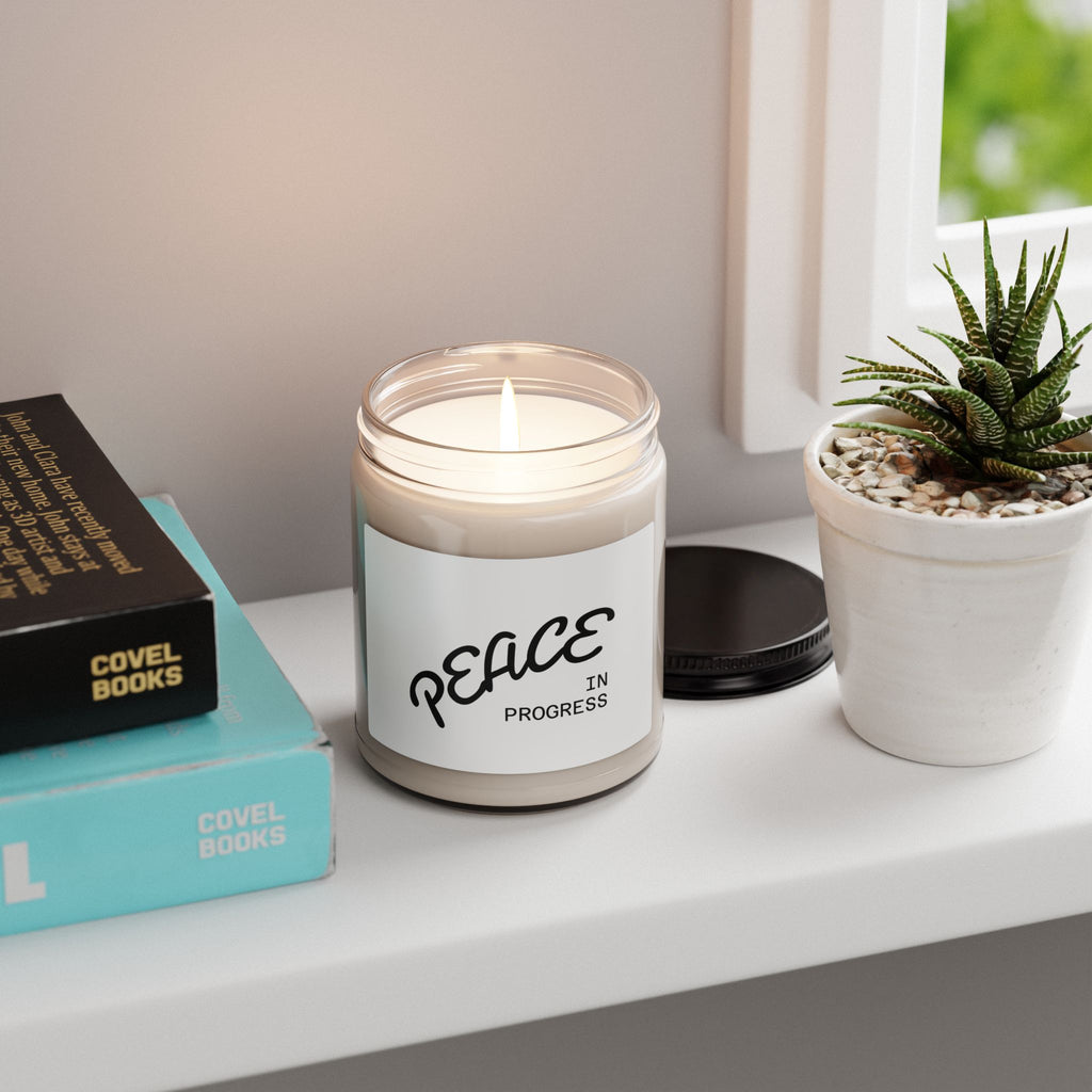 Peace in Progress Scented Soy Candle — 9oz Relaxing Aromatherapy Gift