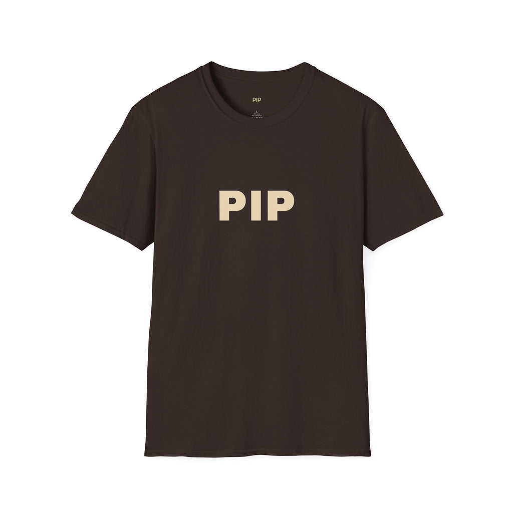 PIP Minimalist Text T‑Shirt — Simple Bold Lettering Tee
