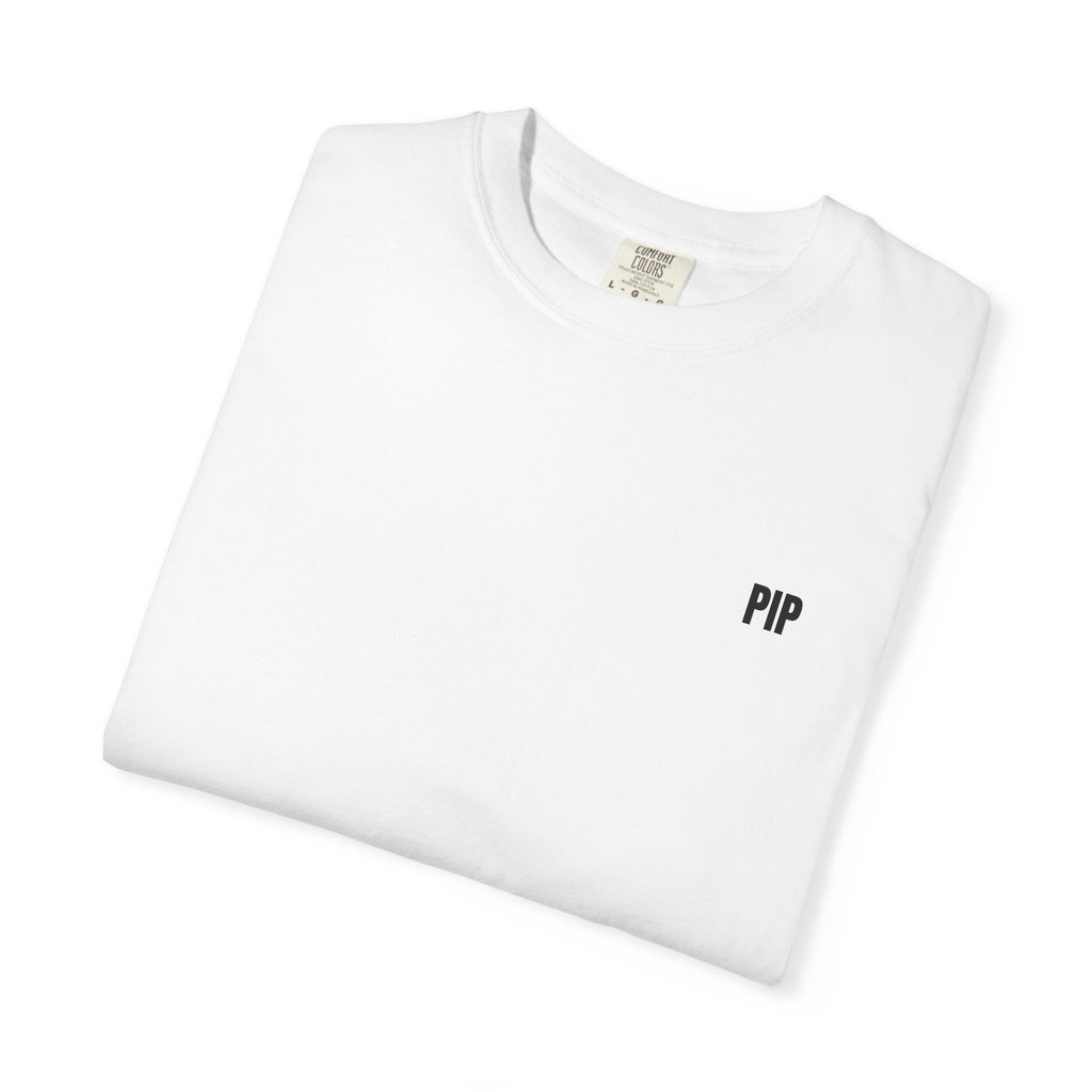 Peace In Progress T-shirt | PIP Chest Print, Minimal Typography Tee