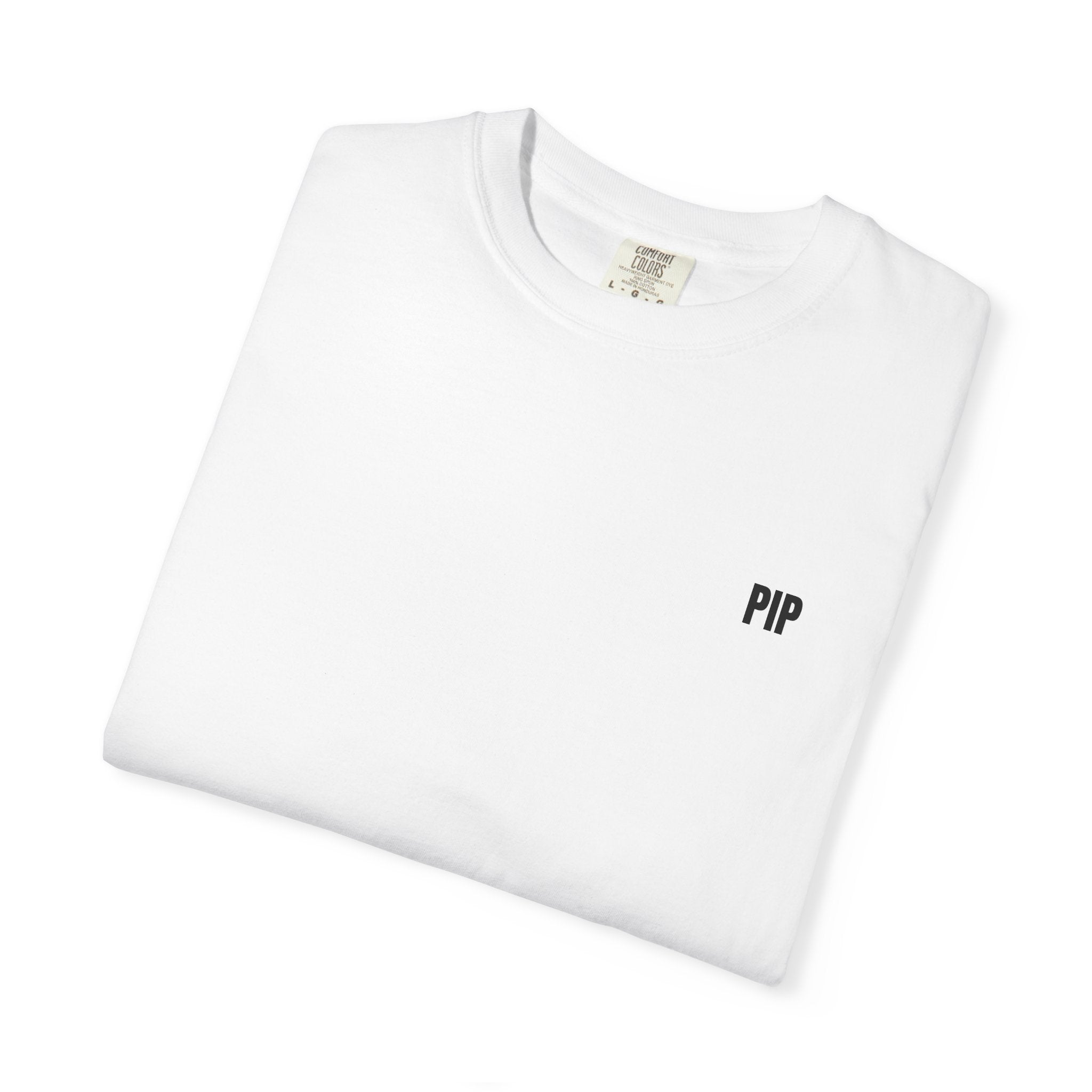 Peace In Progress T-shirt | PIP Chest Print, Minimal Typography Tee