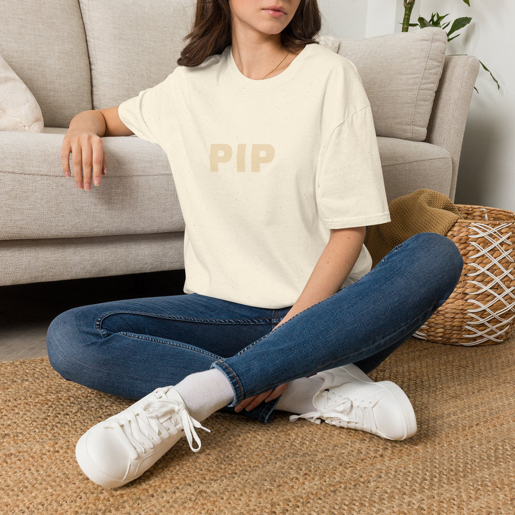 PIP Minimalist Text T‑Shirt — Simple Bold Lettering Tee