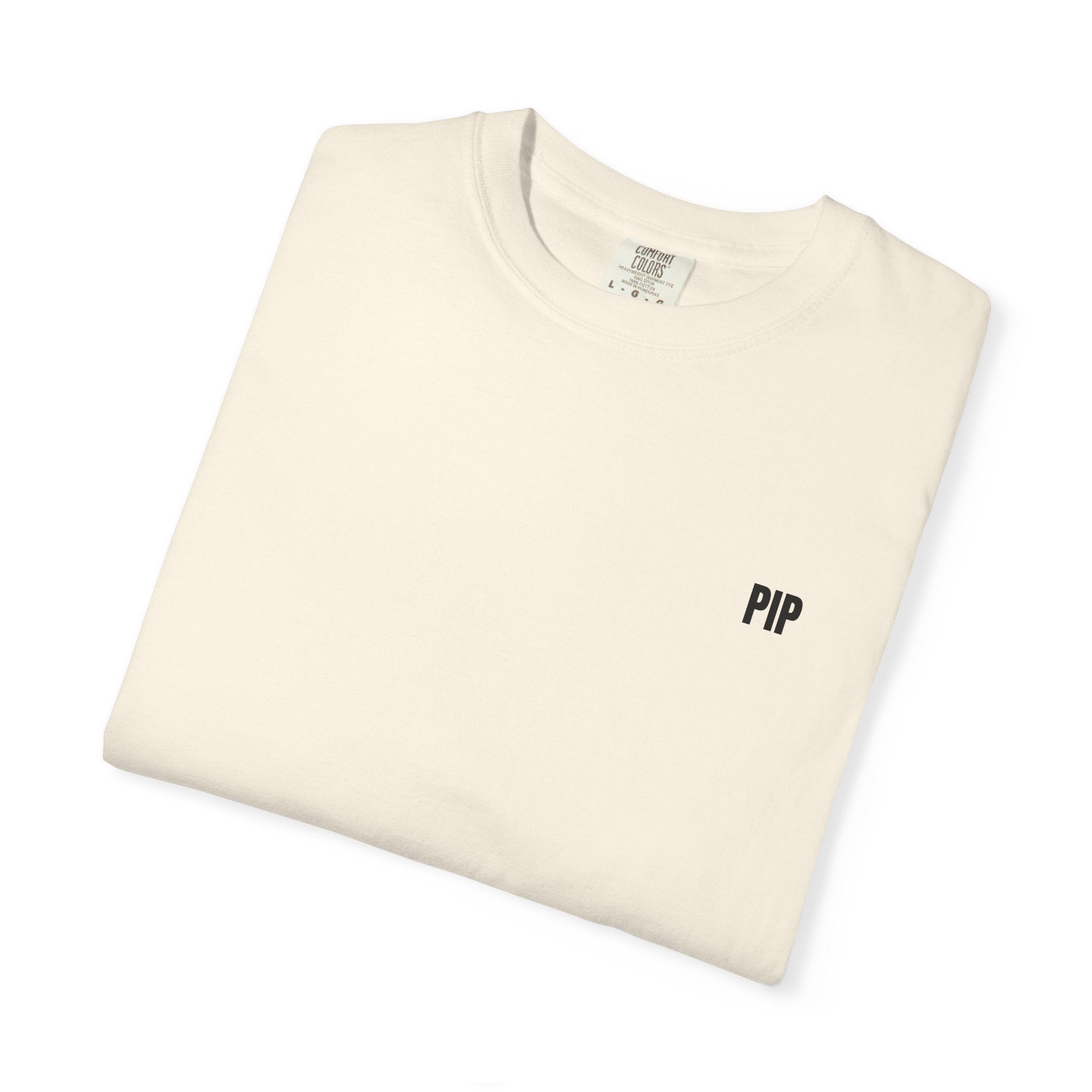 Peace In Progress T-shirt | PIP Chest Print, Minimal Typography Tee
