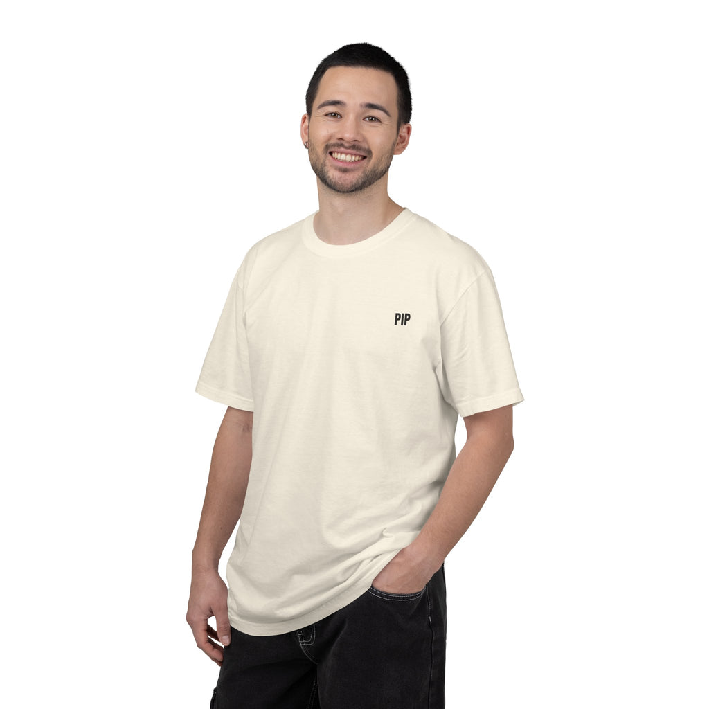 Peace In Progress T-shirt | PIP Chest Print, Minimal Typography Tee