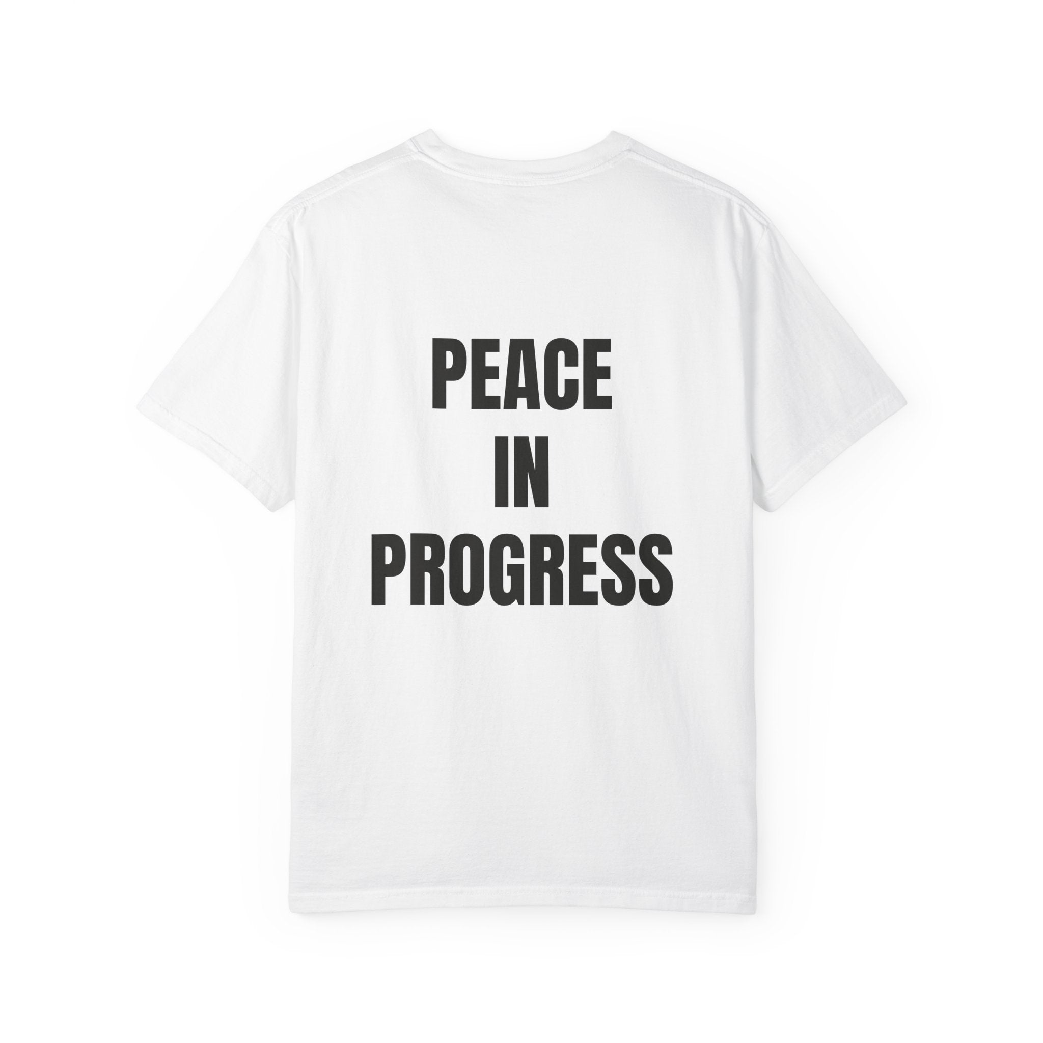 Peace In Progress T-shirt | PIP Chest Print, Minimal Typography Tee