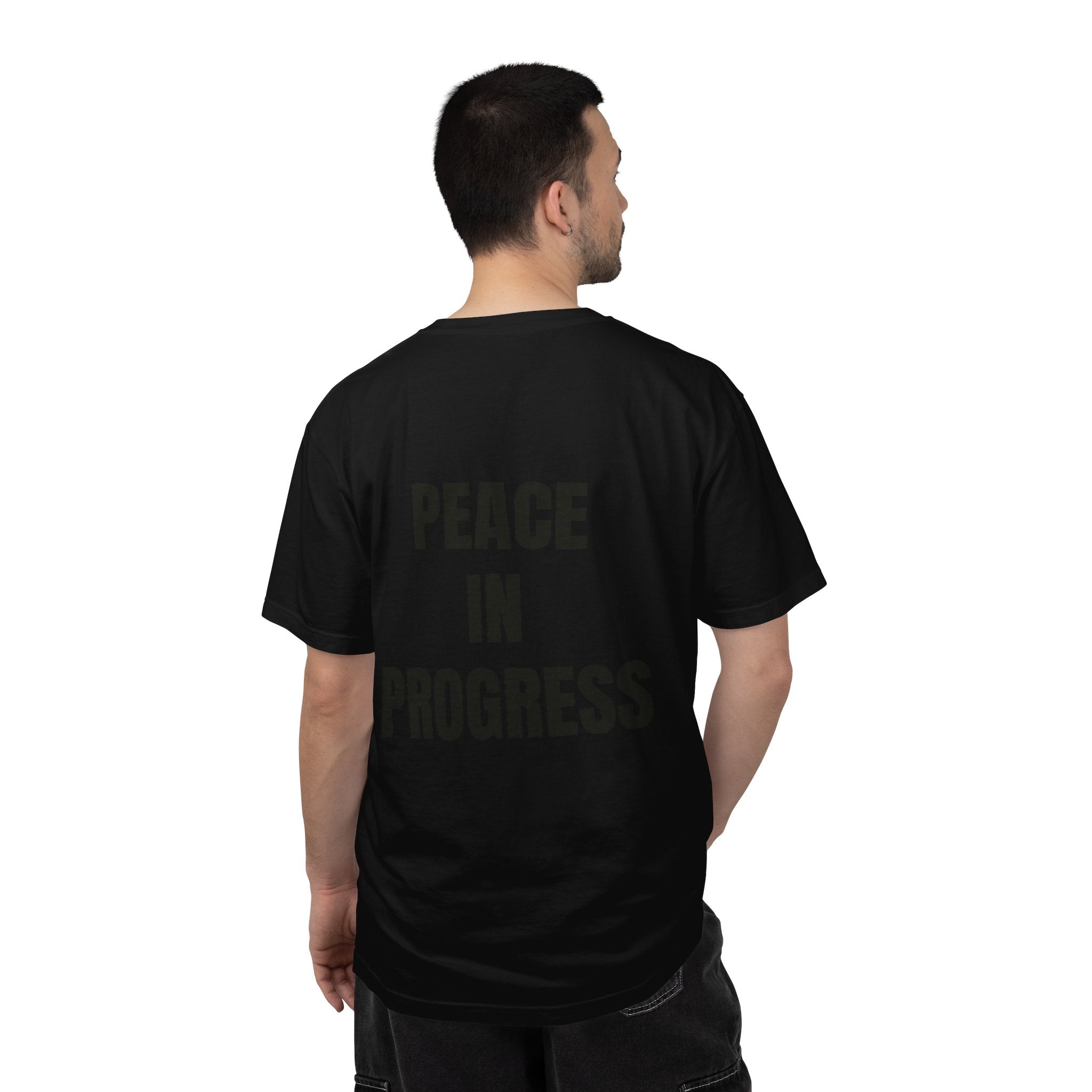 Peace In Progress T-shirt | PIP Chest Print, Minimal Typography Tee