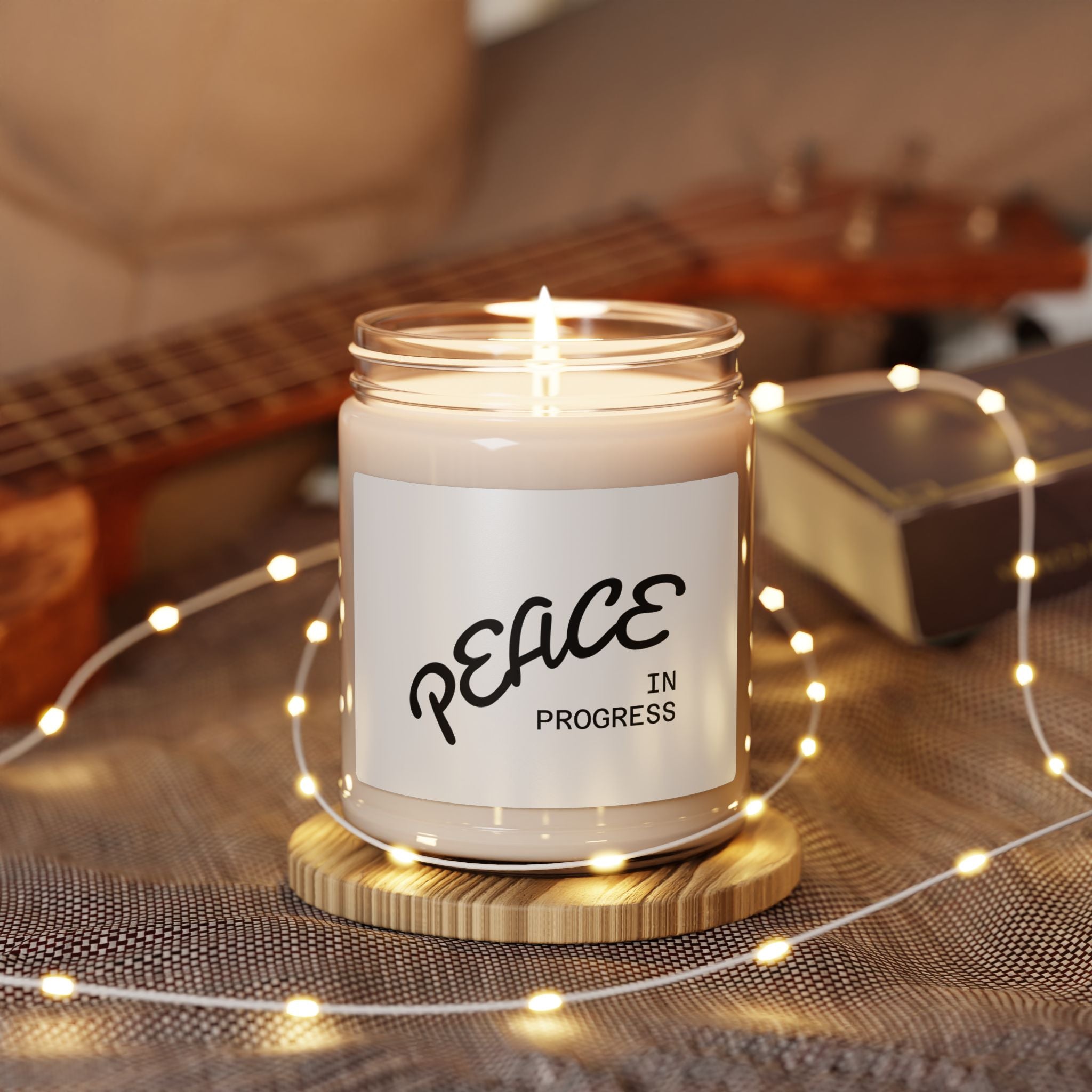 Peace in Progress Scented Soy Candle — 9oz Relaxing Aromatherapy Gift