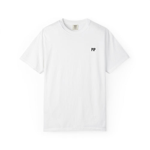Peace In Progress T-shirt | PIP Chest Print, Minimal Typography Tee
