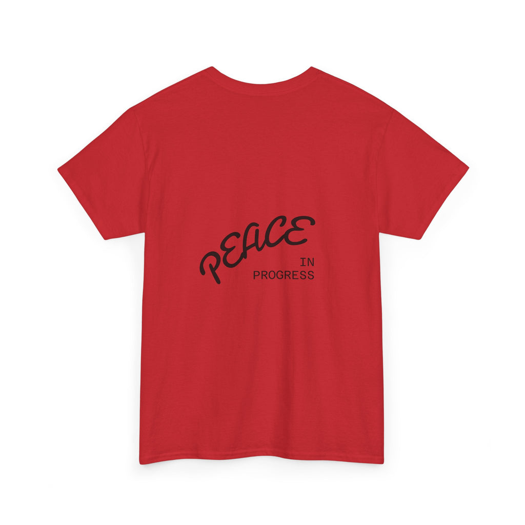 T-Shirt — "Peace in Progress" Minimal Front/Back Graphic Tee