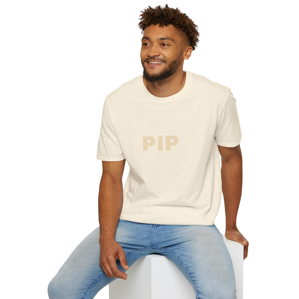 PIP Minimalist Text T‑Shirt — Simple Bold Lettering Tee