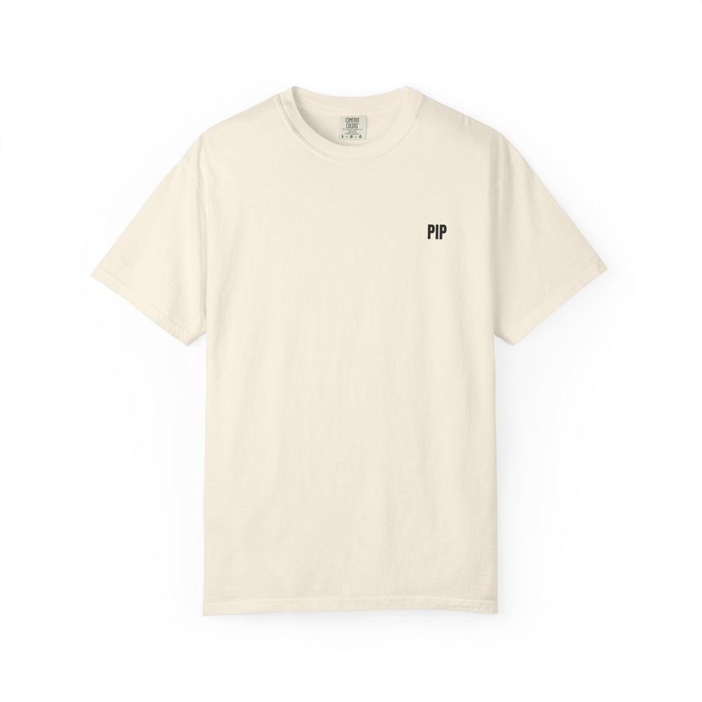 Peace In Progress T-shirt | PIP Chest Print, Minimal Typography Tee