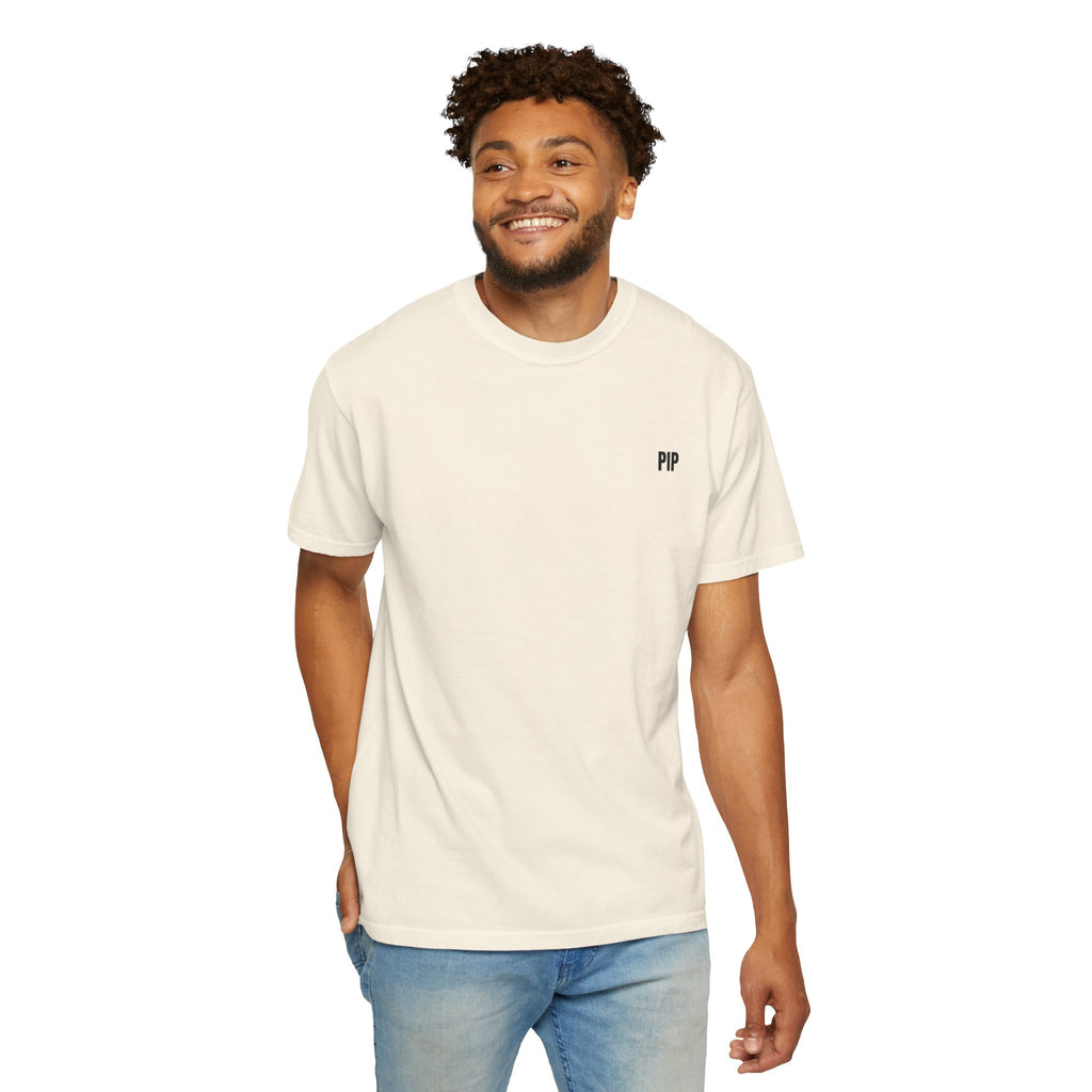 Peace In Progress T-shirt | PIP Chest Print, Minimal Typography Tee