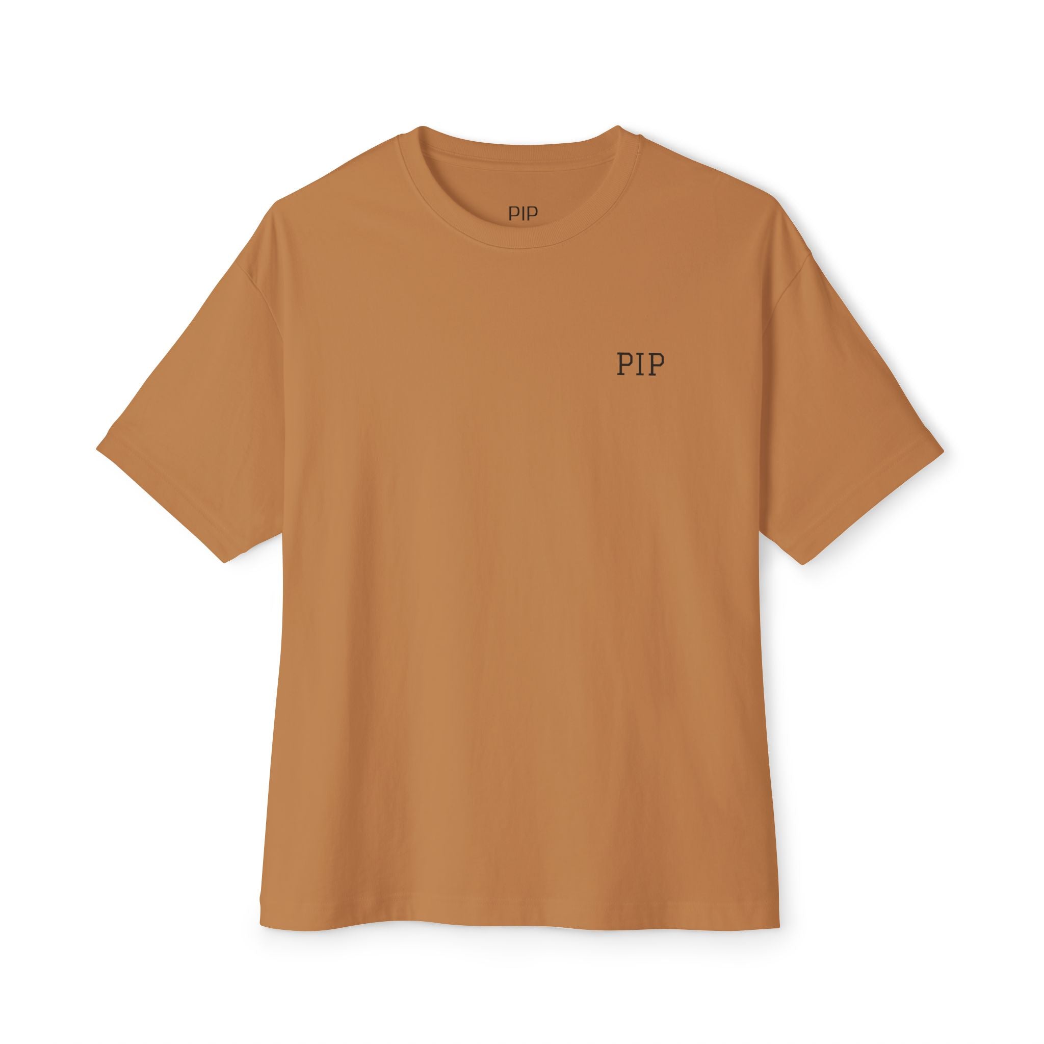 Peace In Progress Tee — Minimalist White Boxy T-Shirt with 'PIP' Chest Logo